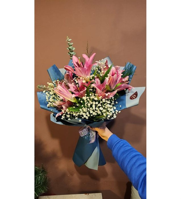 Pink Lily Bouquet | Pembe Lilyum Buketi