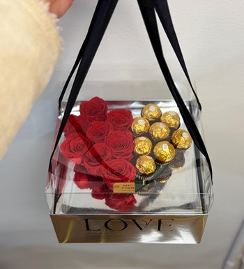 solmayan gül , çikolatalı çiçek