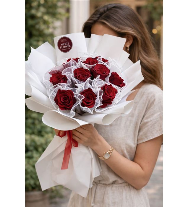 Kırmızı Gül Buketi Premium Tasarım